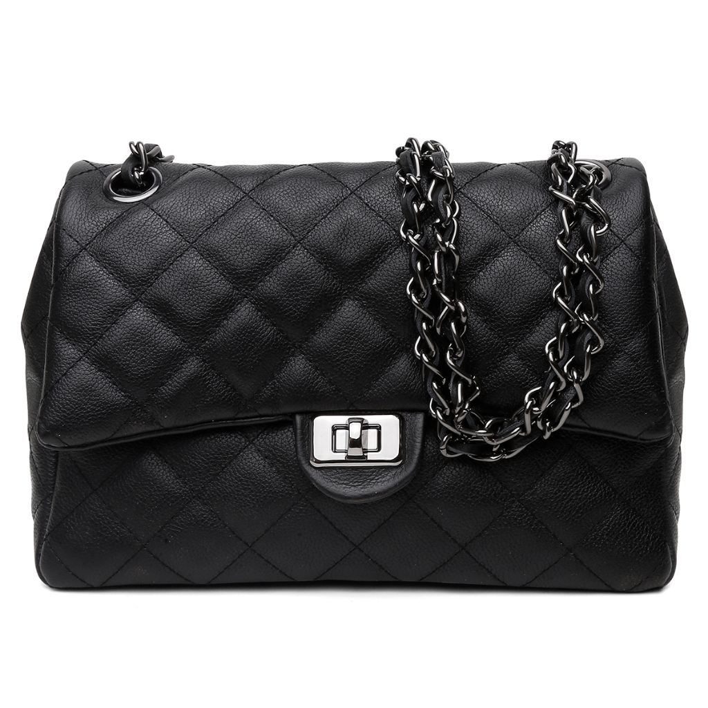 Bolsa Feminina Couro Legítimo Vittal Barbara Design Matelassê