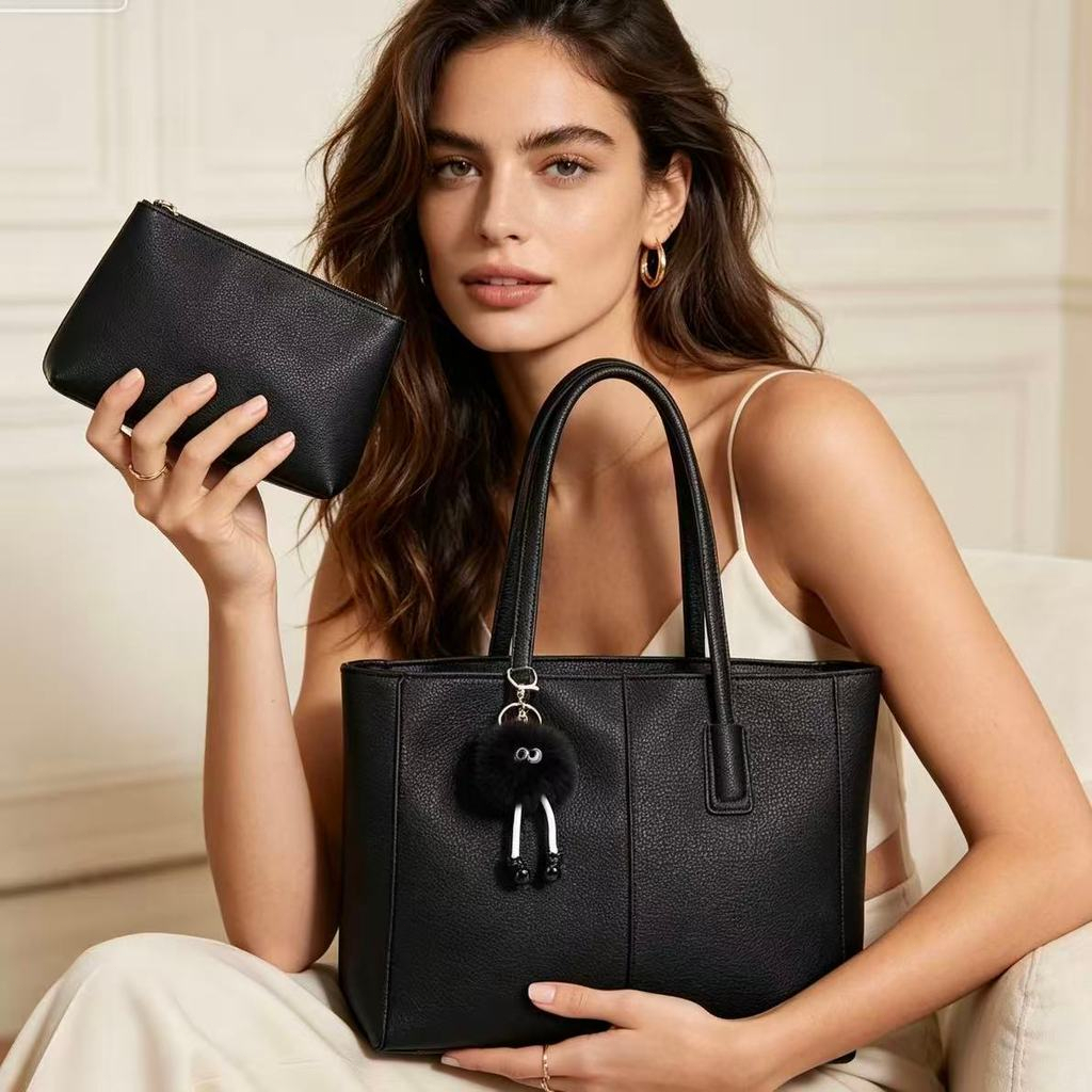 TOMI MITO Kit de Bolsa Transversal Tiracolo Feminina Com Alça Lateral Faixa de Mão De Couro B758
