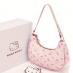 Bolsa de Mão de Couro Sintético Sanrio Hello Kitty - Bolsa de Ombro Feminina de Grande Capacidade, Adequada para Uso Diário, Compras, Casamento,