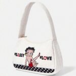Betty Boop Uma Bolsa de Axila de Corduroy com Tema Betty Boop, Versátil para Múltiplos Cenários, com Grande Capacidade, Ultralight, Durável, Vers