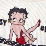 Betty Boop Uma Bolsa de Axila de Corduroy com Tema Betty Boop, Versátil para Múltiplos Cenários, com Grande Capacidade, Ultralight, Durável, Vers