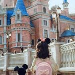 1 Peça Mochila Mini Fofa e Fashion para Meninas com Laço de Lantejoulas e Orelhas de Rato, Pequena Bolsa de Ombro para Viagem, Rosa